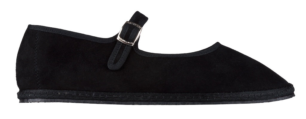Mary Jane Suede Nero