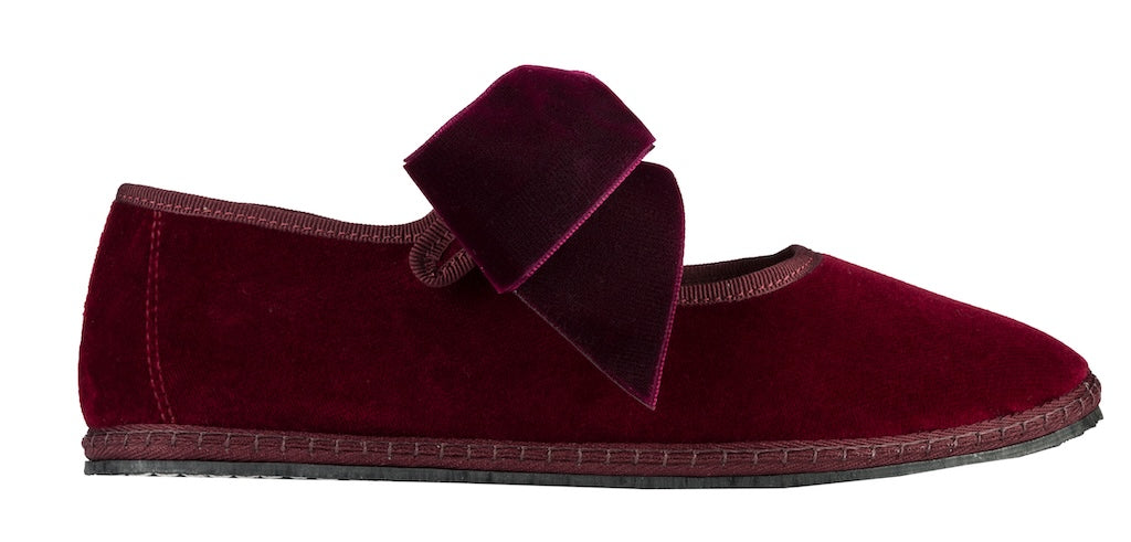 Mary Jane Maxi Bow Bordeaux