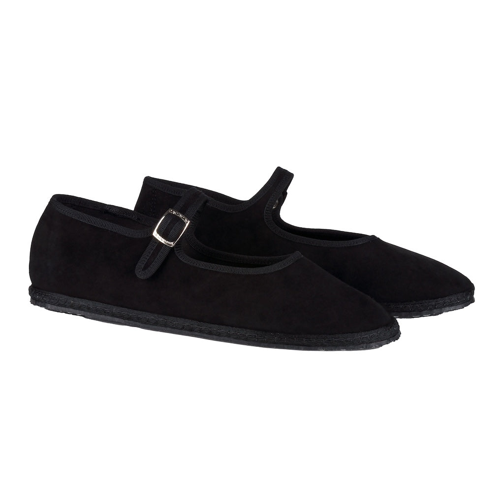 Mary Jane Suede Nero