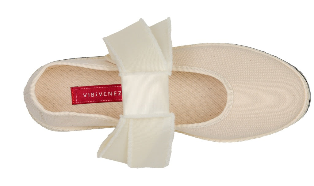 Mary Jane Ecru Maxi Bow