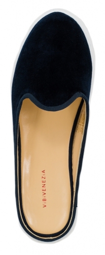 Gym Mule Blue - leather inside