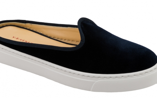 Gym Mule Blue - leather inside