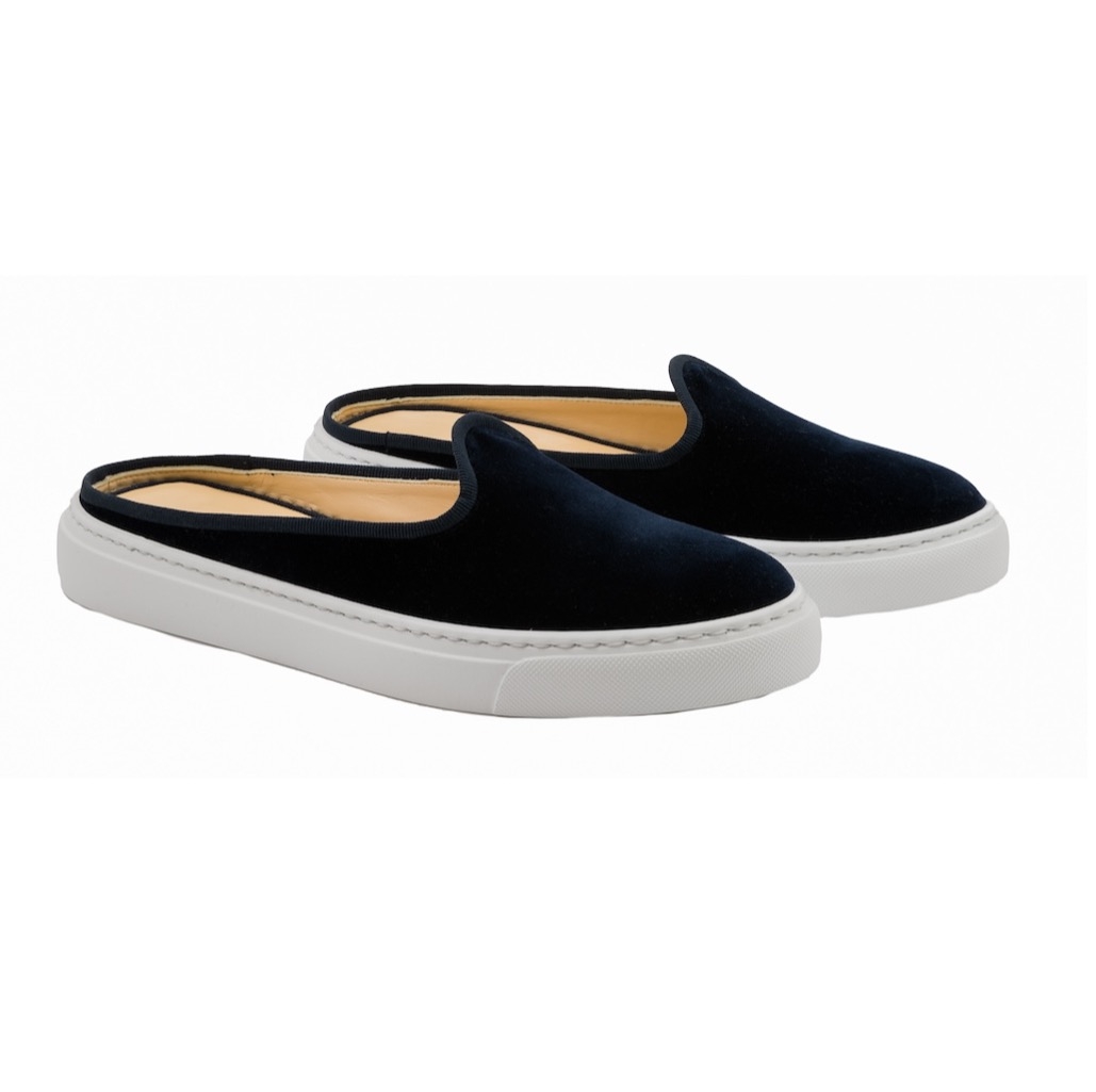Gym Mule Blue - leather inside