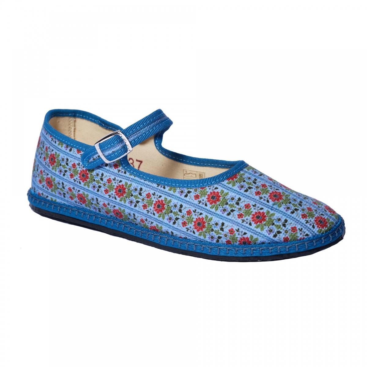 Mary Jane Floral Block Stripe