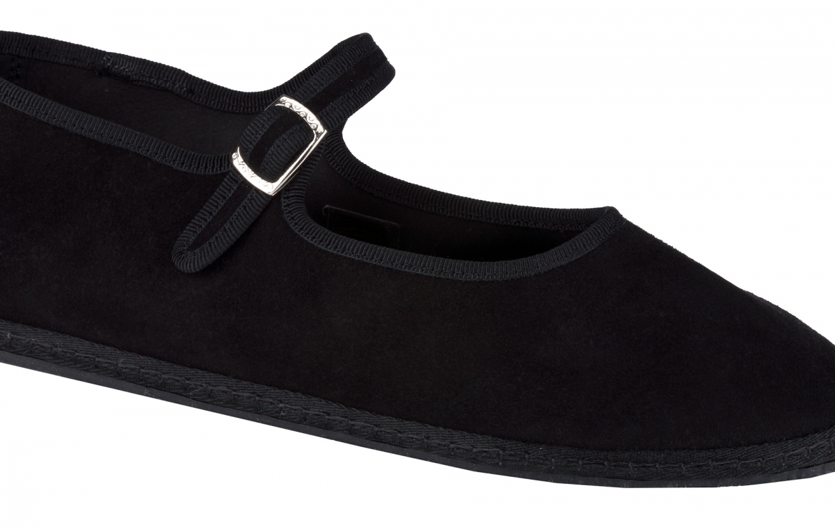 Mary Jane Suede Nero