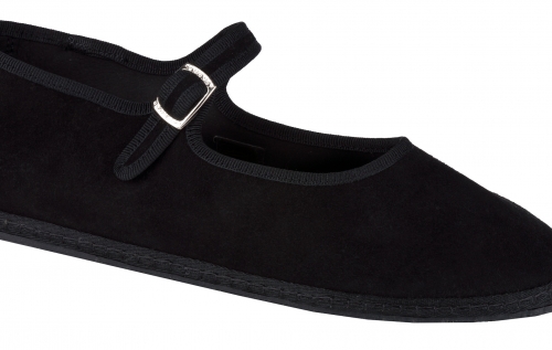Mary Jane Suede Nero