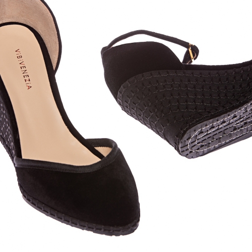NERO - WEDGES WITH ANKLE LACE