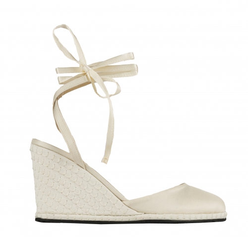 SNOW WHITE - LACES WEDGES