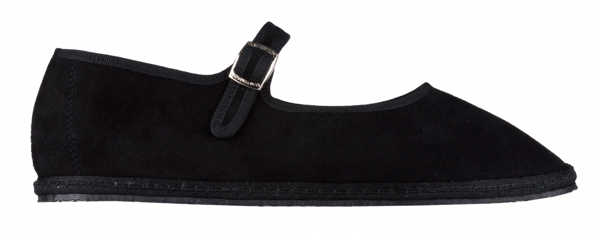 Mary Jane Suede Nero