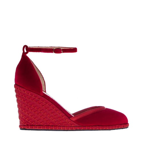 CHERRY - WEDGES WITH ANKLE LACE