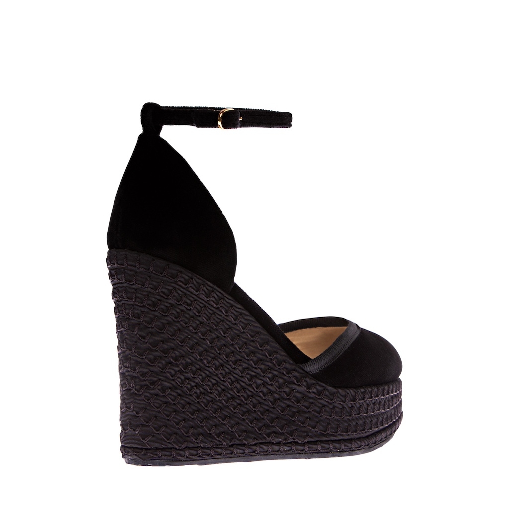 NERO - PLATEAU WEDGES WITH ANKLE LACE