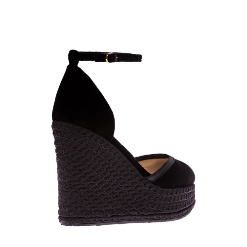 NERO - PLATEAU WEDGES WITH ANKLE LACE