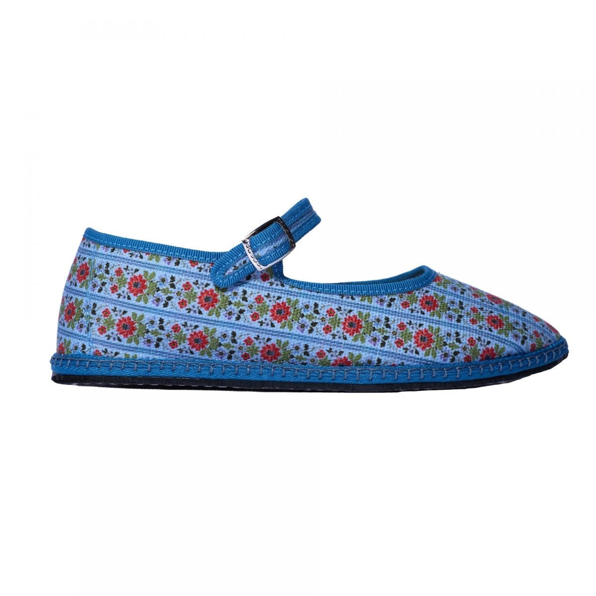 Mary Jane Floral Block Stripe